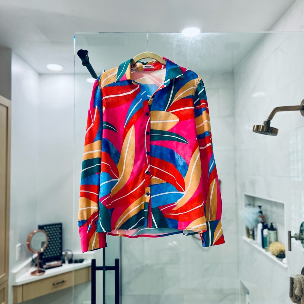 NWOT | Colorful Abstract Button-Up Shirt